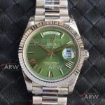 EW Factory Rolex Day Date 40mm Olive Green Dial Stainless Steel President Band V2 Upgrade Swiss 3255 Automatic Watch 228239 (1)_th.jpg